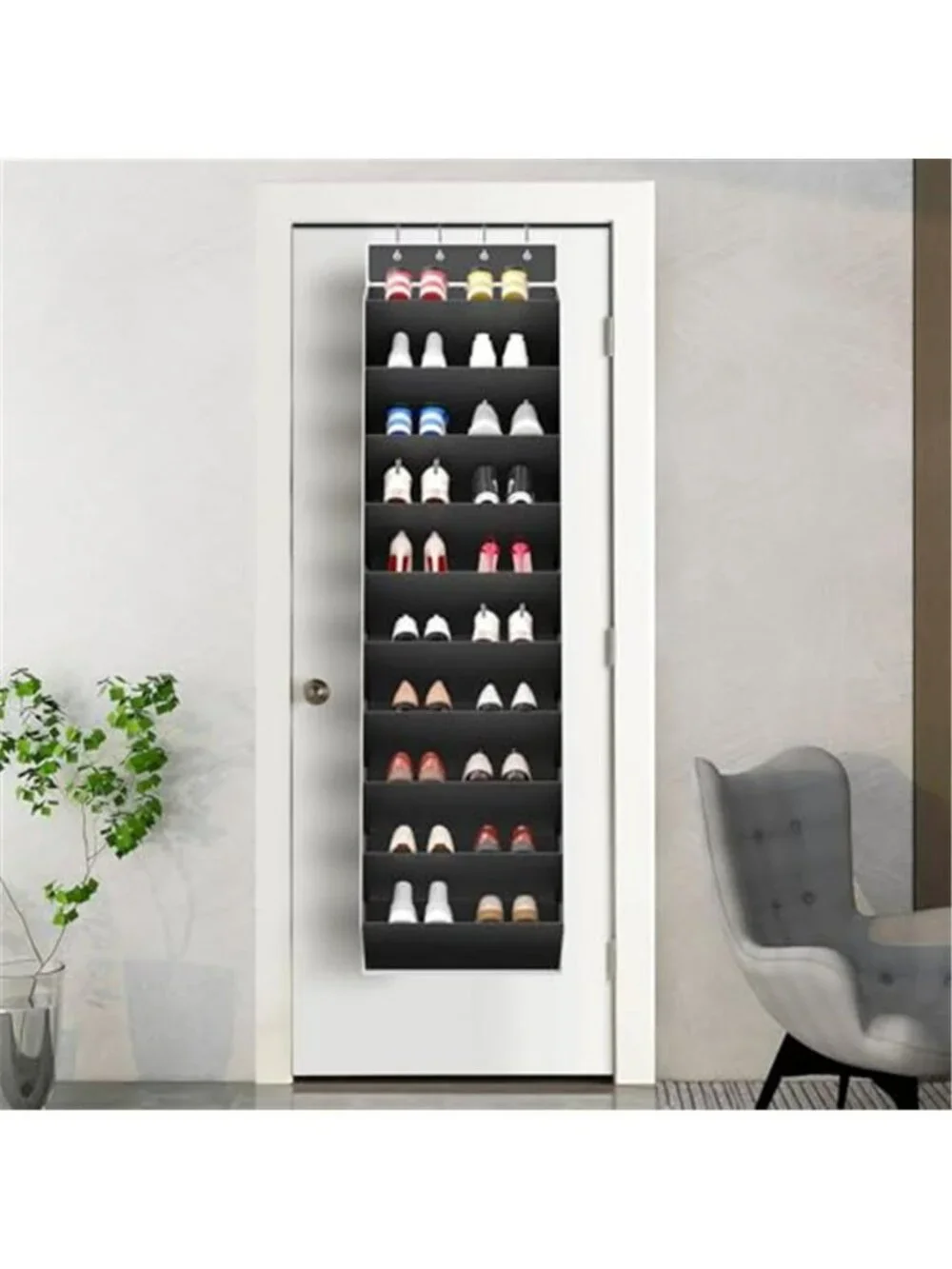 10 Tiers Large Size Over the Door Shoe Organizer Storage, Hanging Shoe